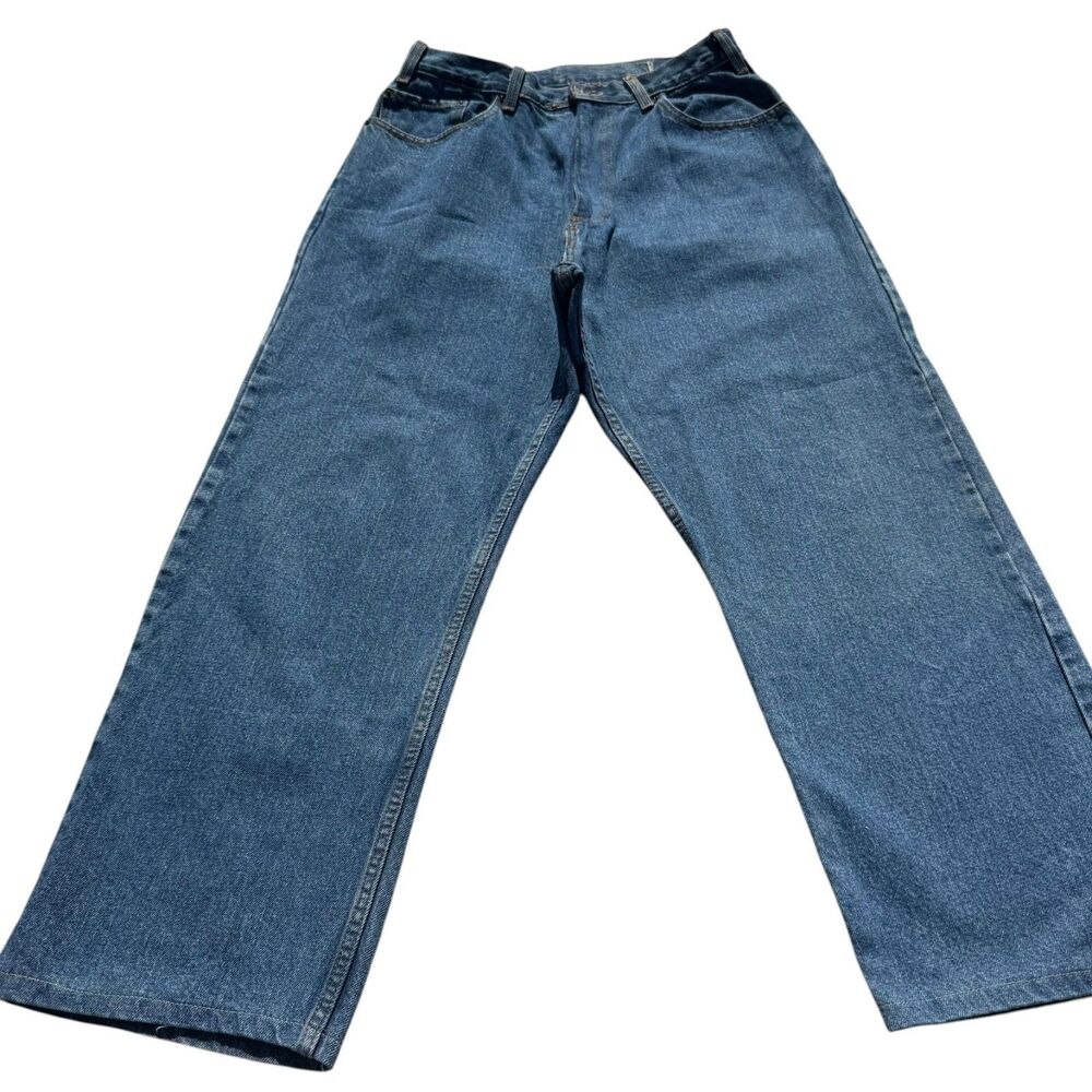 Vintage Levi Strauss Signature Jeans 30x28 Baggy Wide Leg High Rise Denim